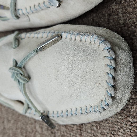 UGG Dakota Moccasin Slipper Women 8 Driving Loafer Suede Sheepskin Lined Shoes - Picture 3 of 7